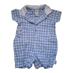 Vintage Cherokee Plaid collared romper